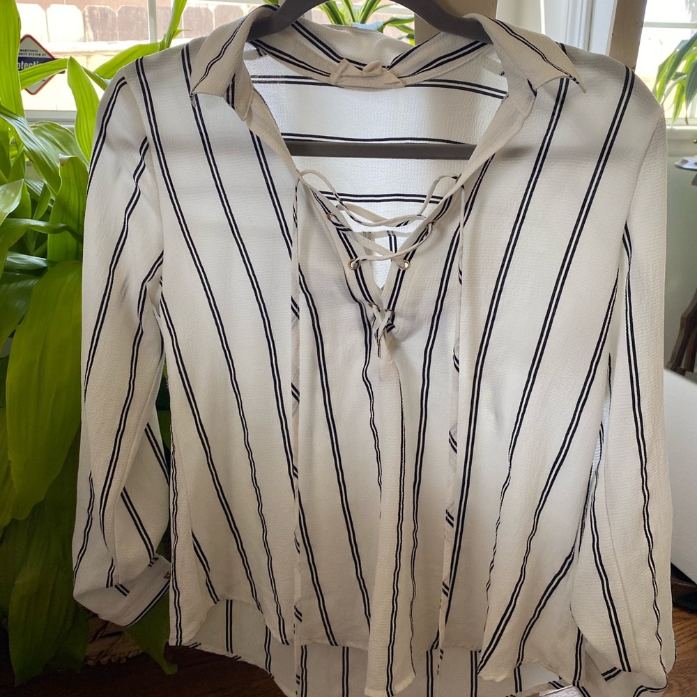 Striped Flowy Blouse